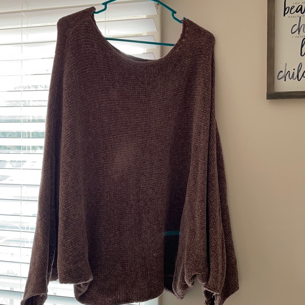 Off the shoulder oversized sweater